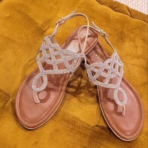 kelly and katie sparkle magic flat sandals ~ size 9 perfect condition